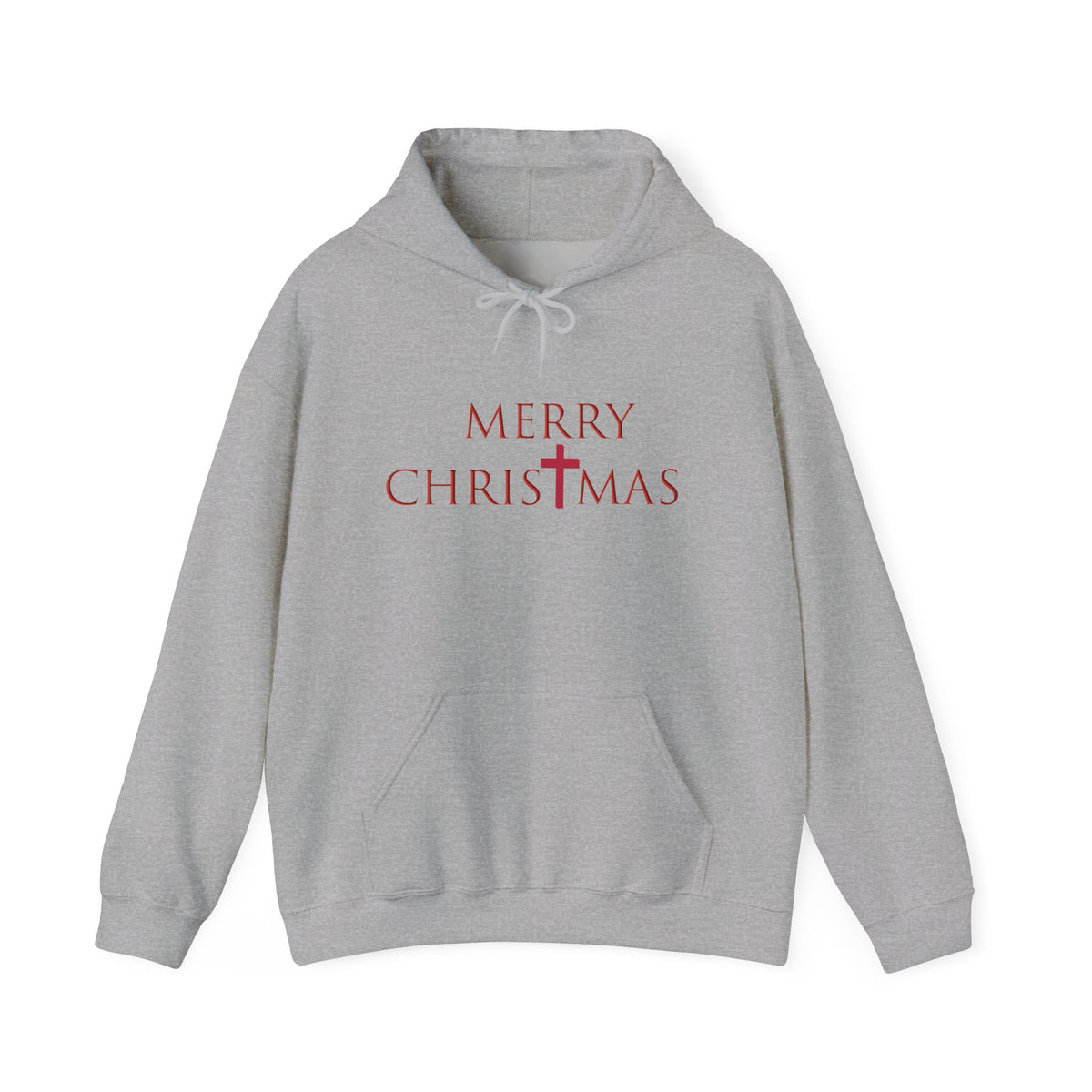 Heavy Blend Hooded Sweatshirt "Merry Christmas" font 2