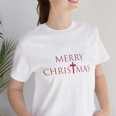 Bella & Canvas Jersey Short Sleeve Tee "Merry Christmas" Font 2