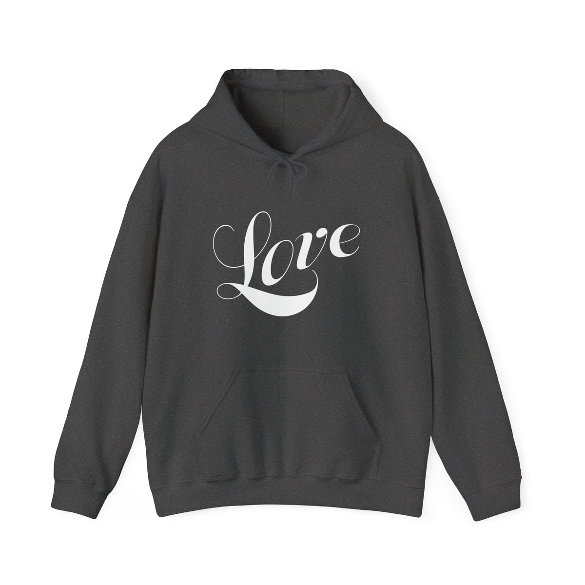 Heavy Blend™ Hooded Sweatshirt "Love" white font