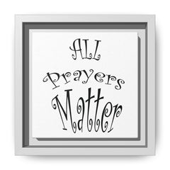 All Prayers Matter Framed Canvas Wall Art  Inspirational Christian Decor