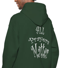 Heavy Blend Hooded Sweatshirt "All Prayers Matter" curly white font