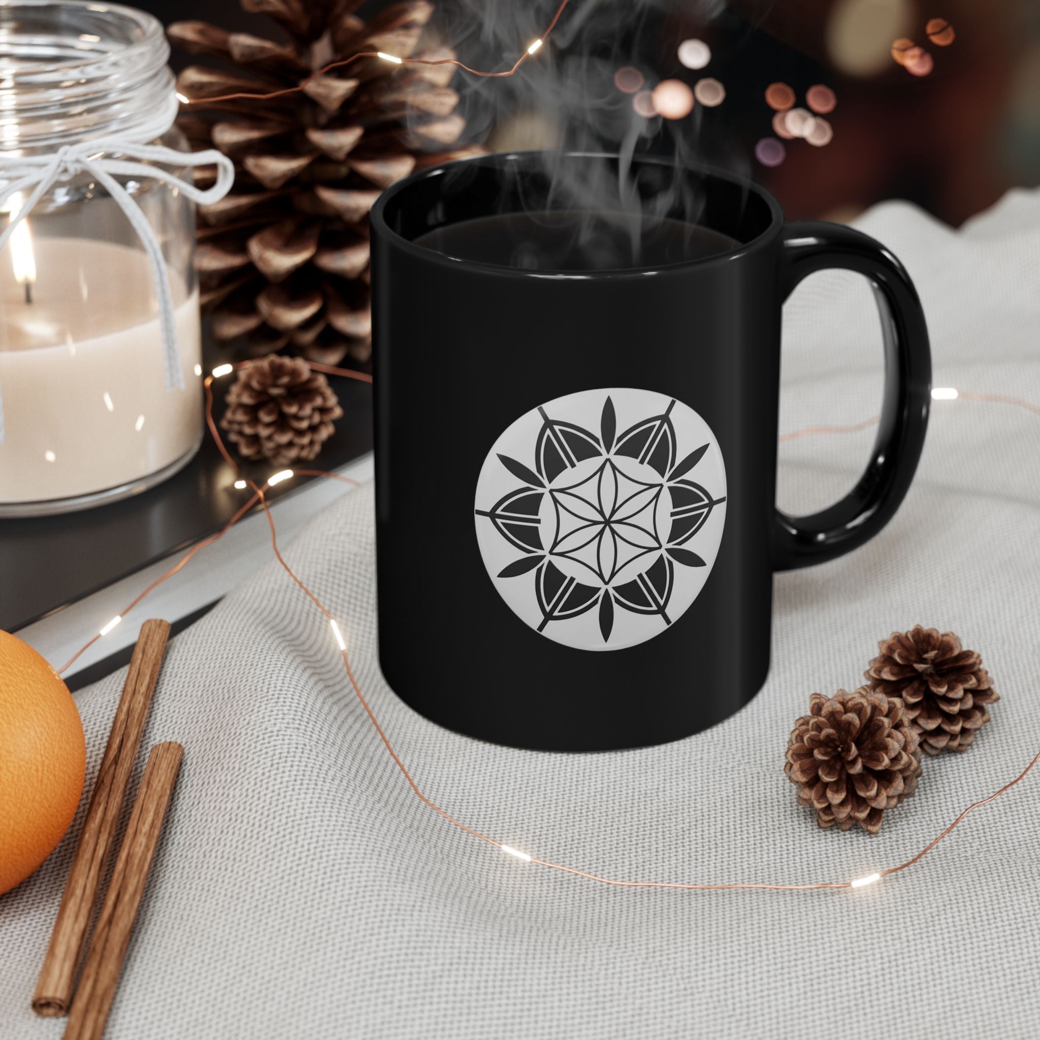 Mandala Black Mug