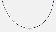925 Sterling Silver Black Rhodium Necklace Chain Rolo Rope Snake 16"-20"