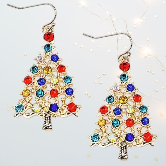 christmas tree earrings