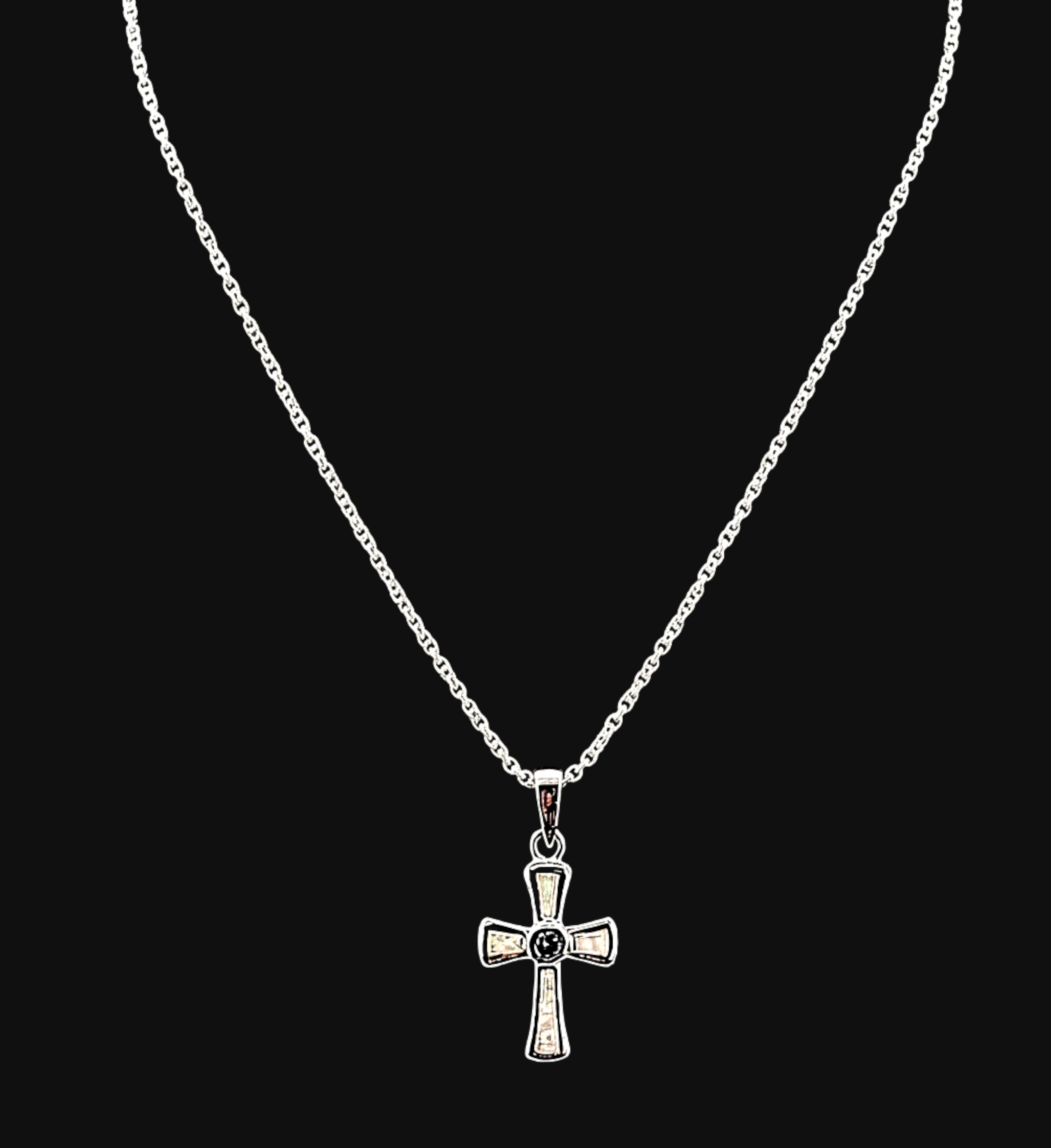 White Opal Cross