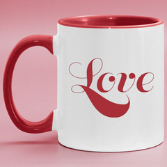 Accent Mug Red "Love" 11 oz.