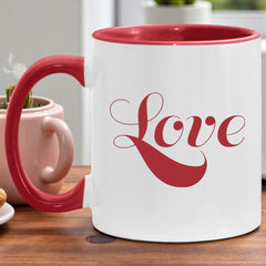 Accent Mug Red "Love" 11 oz.