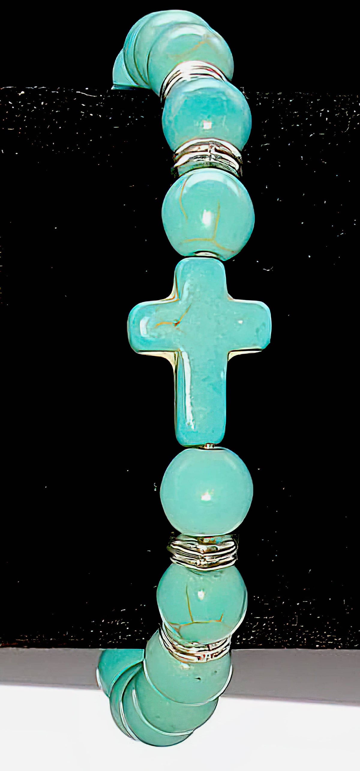 Turquoise Cross Bracelet (4474293616734)