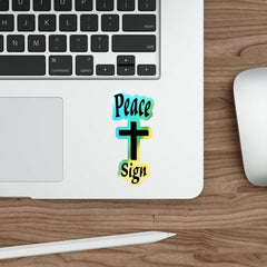 Holographic Die-cut Stickers "Peace Sign"