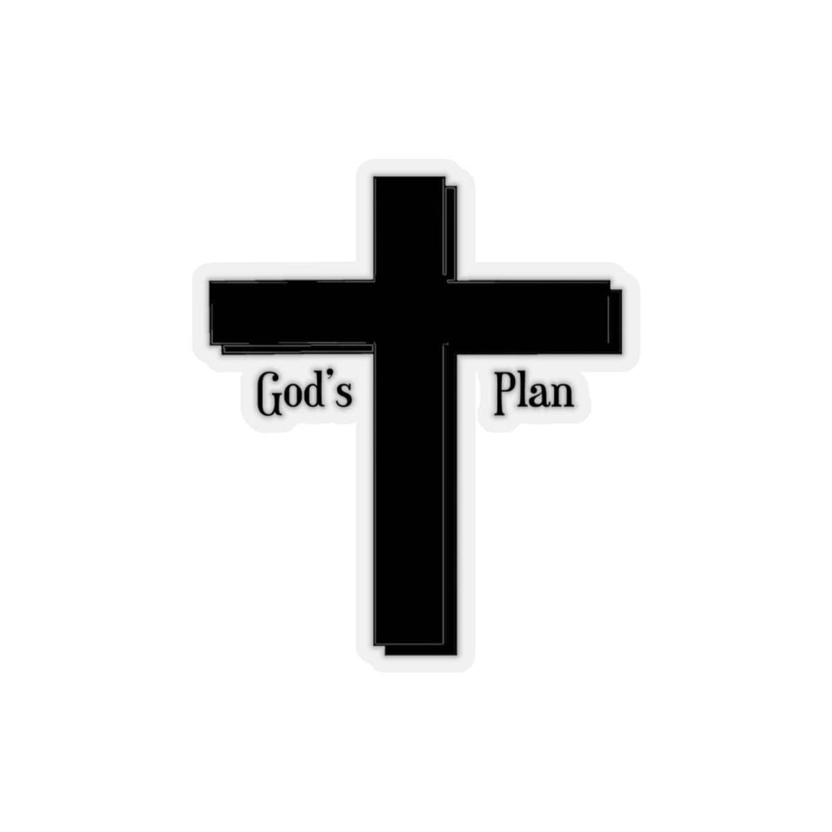 Kiss-Cut Stickers "God's Plan" Transparent or White Background in 4 Sizes (3475846234212)