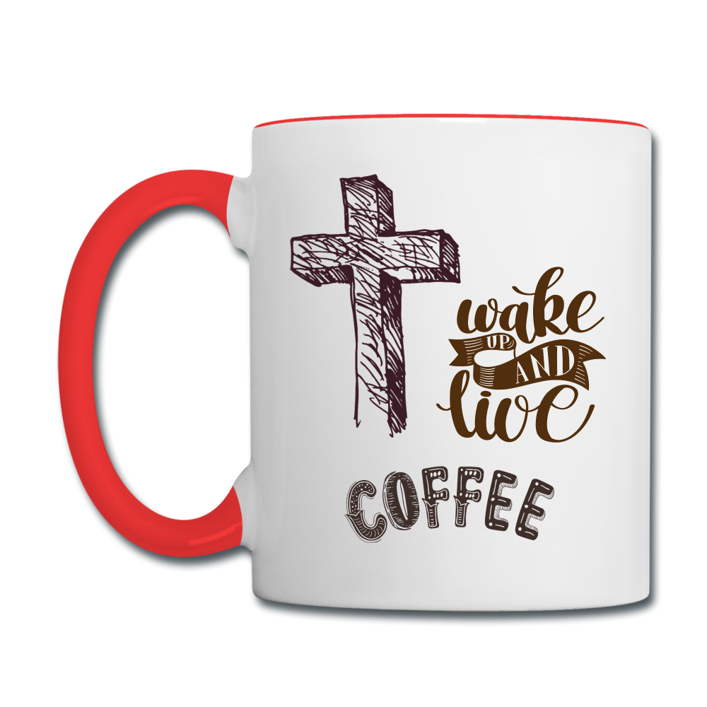 Coffee Mug Wake up and Live Contrast Coffee Mug (2850709667940)