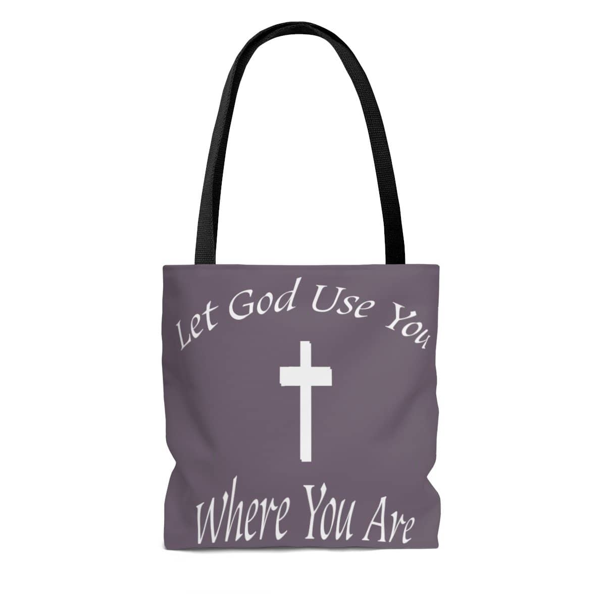 AOP Tote Bag &quot;Let God Use You&quot; in 3 Sizes (3931393949790)