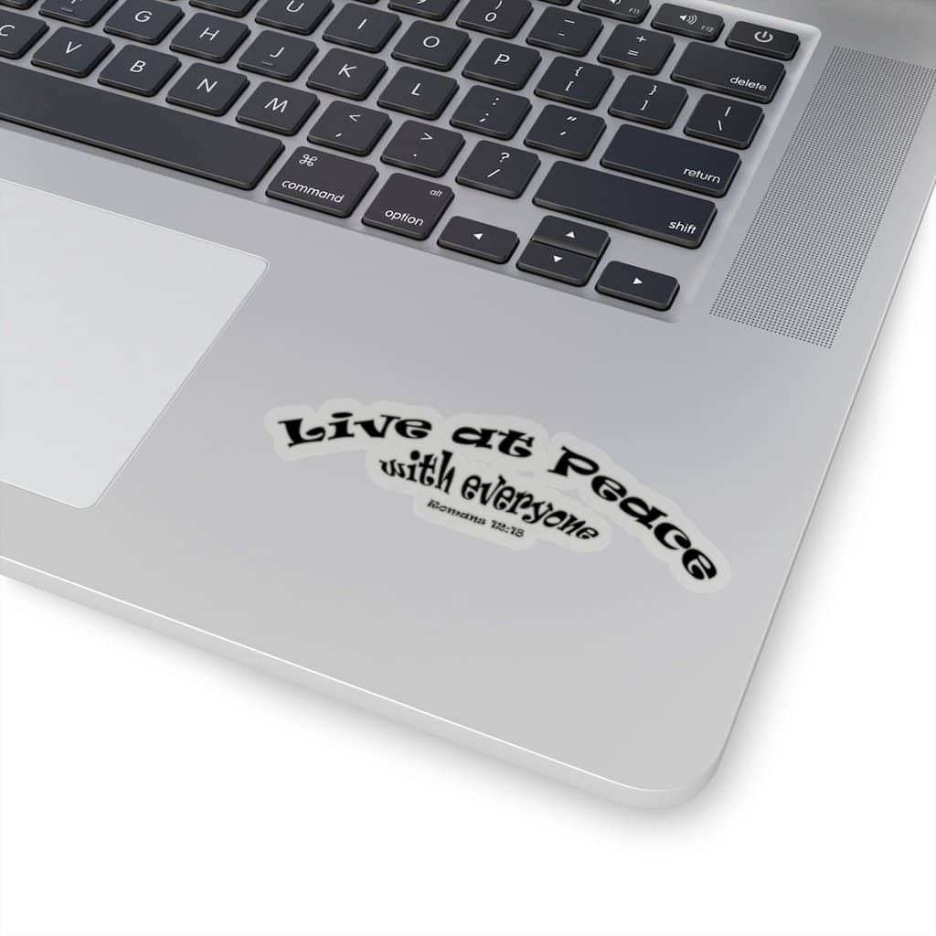 Kiss-Cut Stickers "Live in Peace" in 4 Sizes Free Shipping (4424595800158)