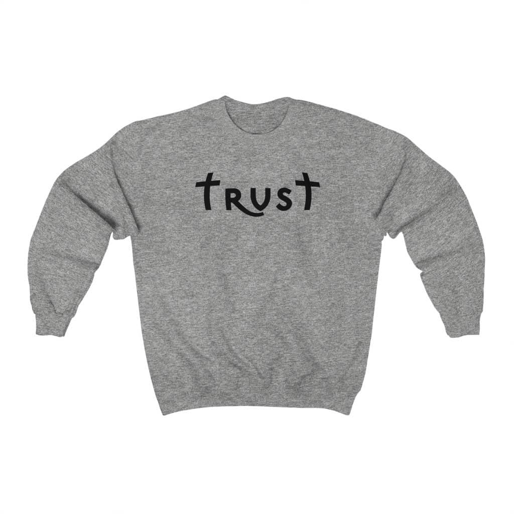 Heavy Blend™ Crewneck Sweatshirt &quot;Trust&quot; black font (4757053472862)