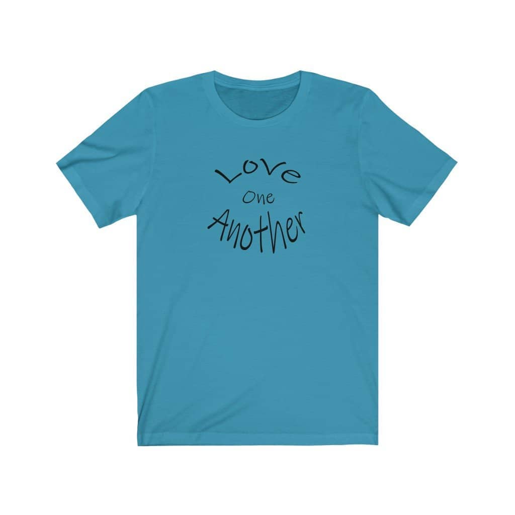 Jersey Short Sleeve Tee "Love One Another" (4780178112606) (4780194857054)