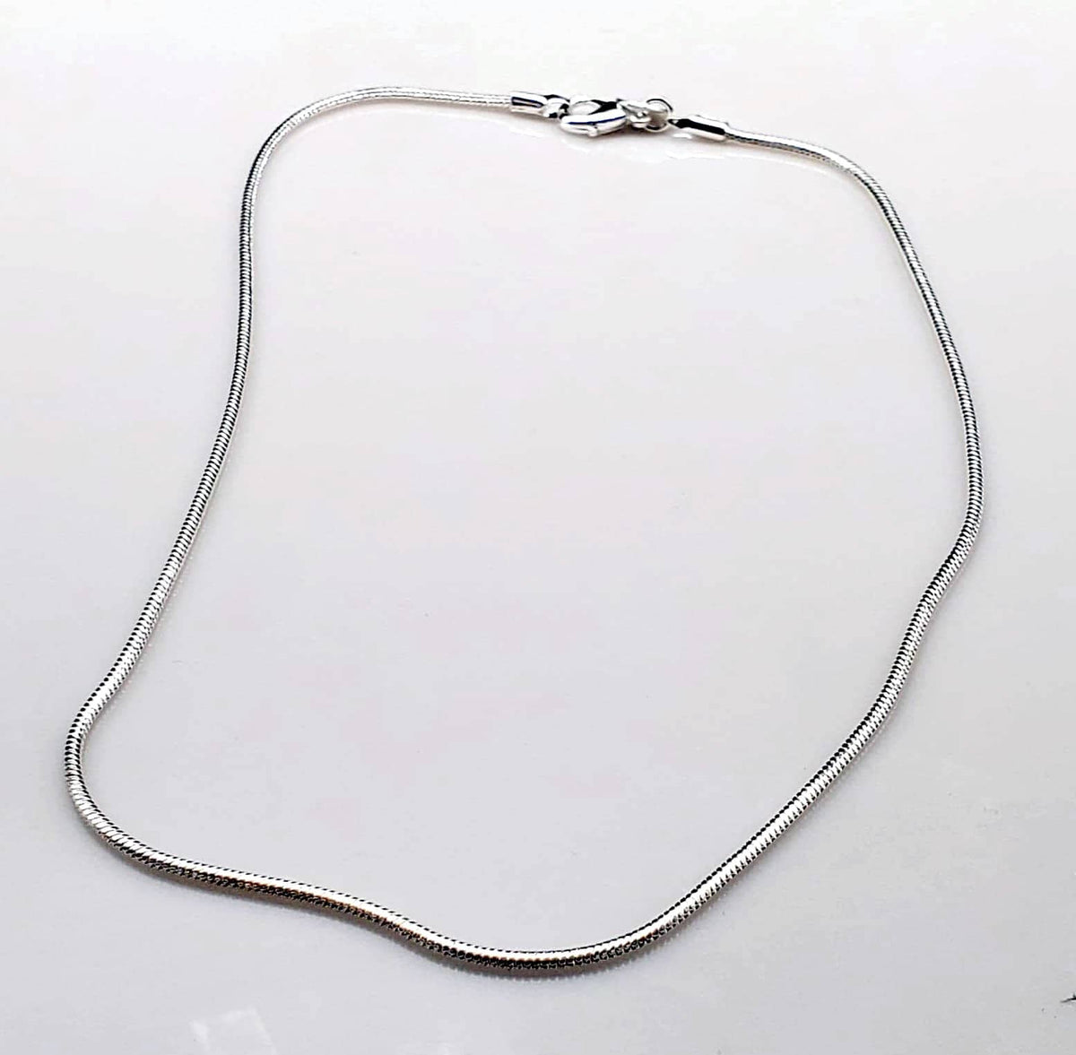 925 Tagged Sterling Silver Plated Snake Chain Necklace 2MM 16-24 inch (4730160382046)