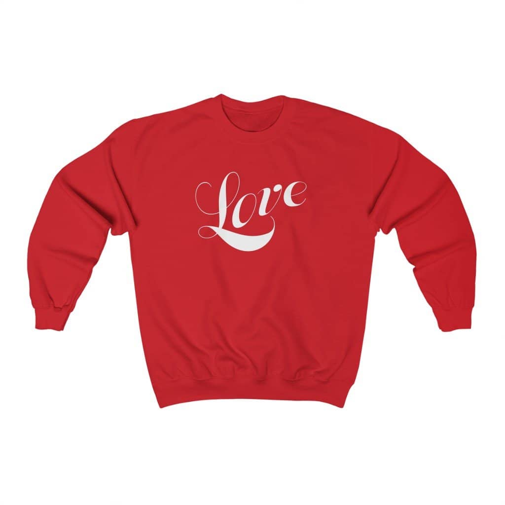 Heavy Blend™ Crewneck Sweatshirt "Love" white font (4755212664926)