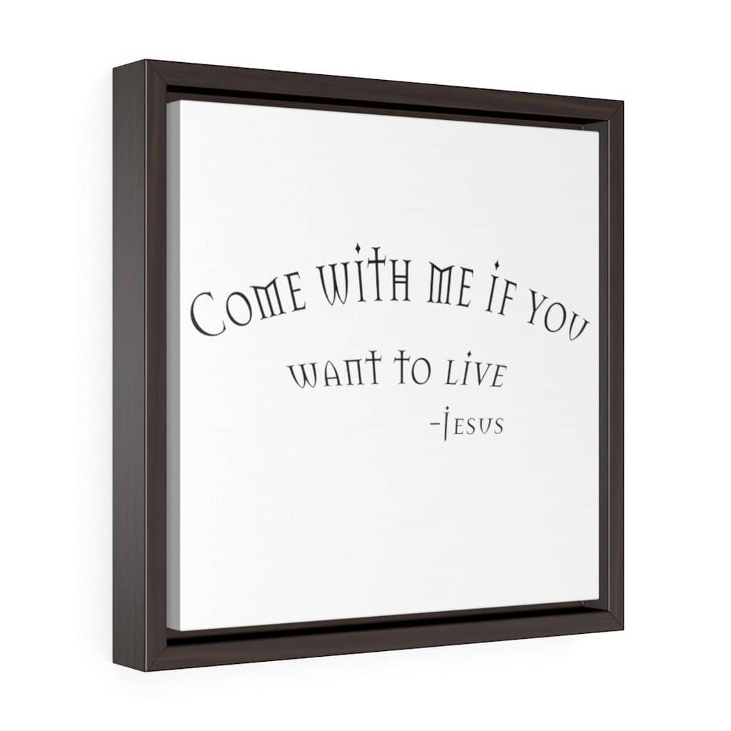 Square Framed Premium Gallery Wrap Canvas &quot;Come with Me&quot; (6078462394560)