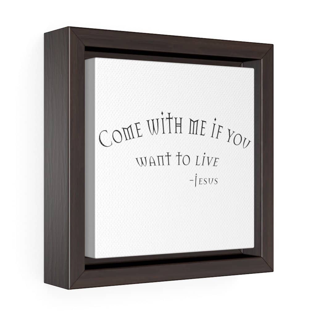 Square Framed Premium Gallery Wrap Canvas "Come with Me" (6078462394560)
