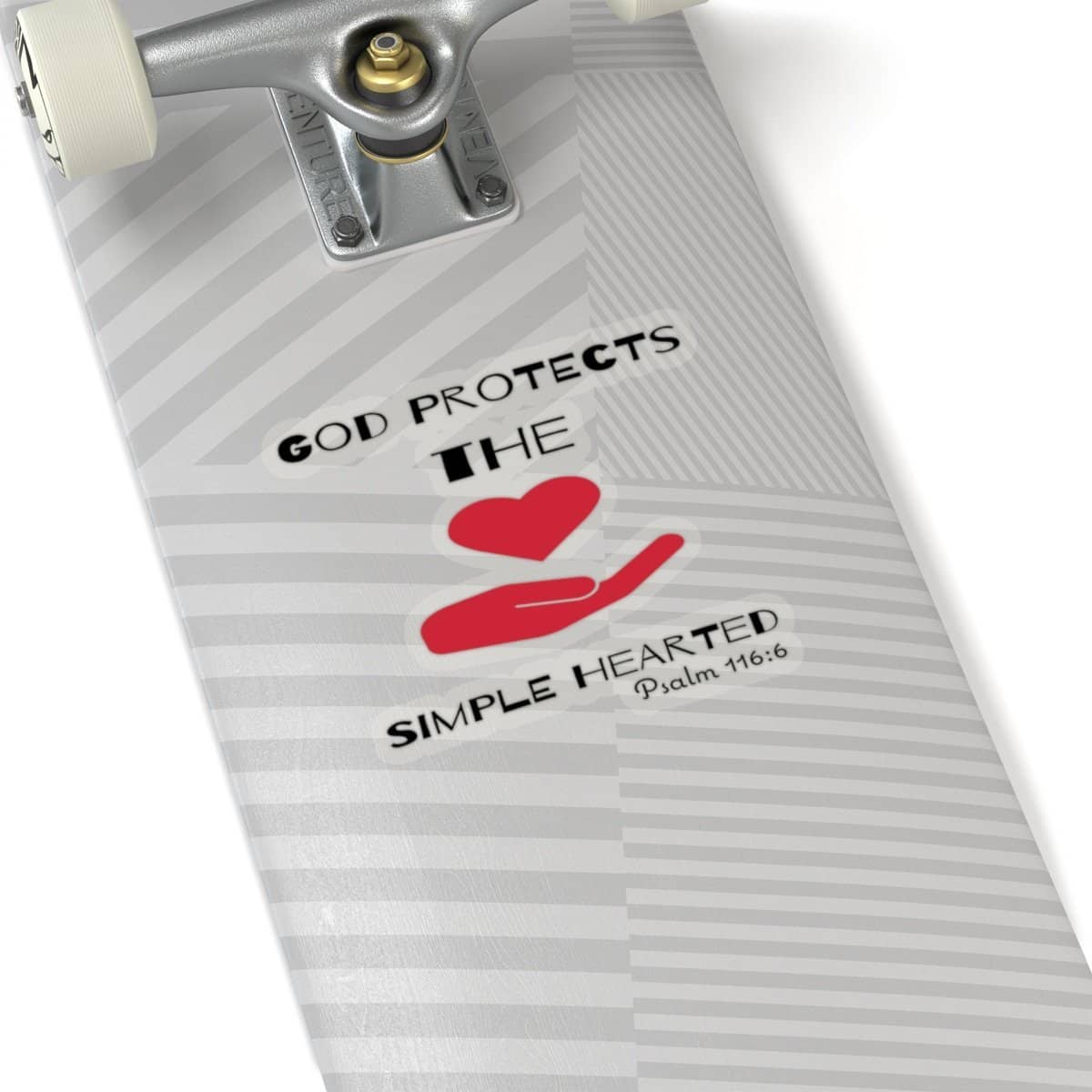 Kiss-Cut Stickers &quot;God Protects the Simple Hearted&quot; White or Transparent Background in 4 Sizes (3506861310052)