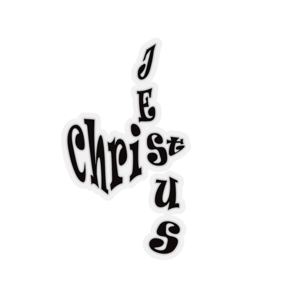Kiss-Cut Stickers "Jesus Christ" in Transparent or White in 4 Sizes (3575915872356)