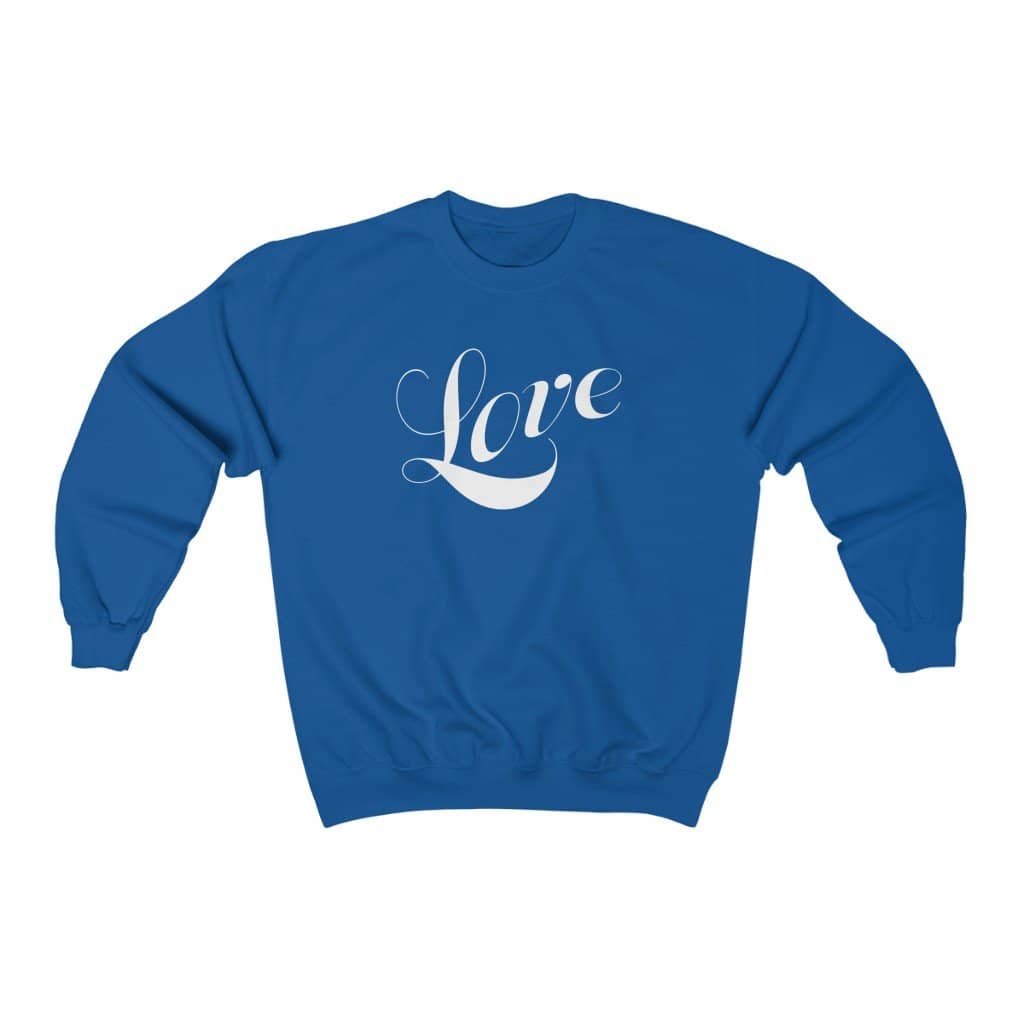 Heavy Blend™ Crewneck Sweatshirt "Love" white font (4755212664926)