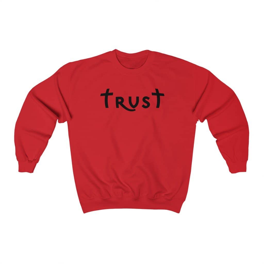 Heavy Blend™ Crewneck Sweatshirt &quot;Trust&quot; black font (4757053472862)