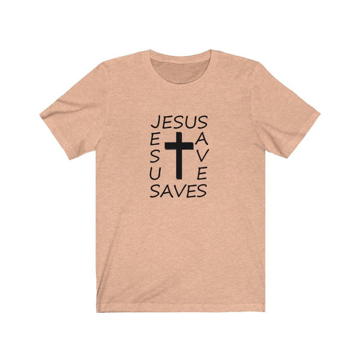 Bella &amp; Canvas 3001 T-Shirt Jesus Saves in 14 Colors and 7 Sizes T-Shirt (3342719811684)