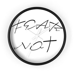Wall clock "Fear Not" in 2 Frame Colors and 2 Hand Colors (4394316628062)