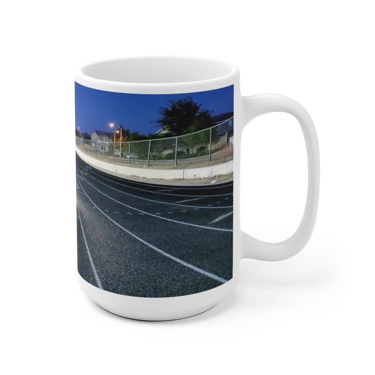Quarter Mile Track White Ceramic Mug (11oz or 15oz) Mug (3063113941092)