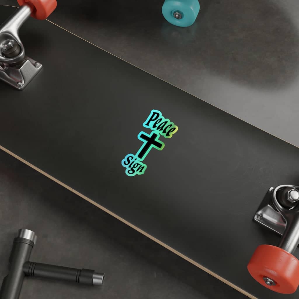 Holographic Die-cut Stickers "Peace Sign"