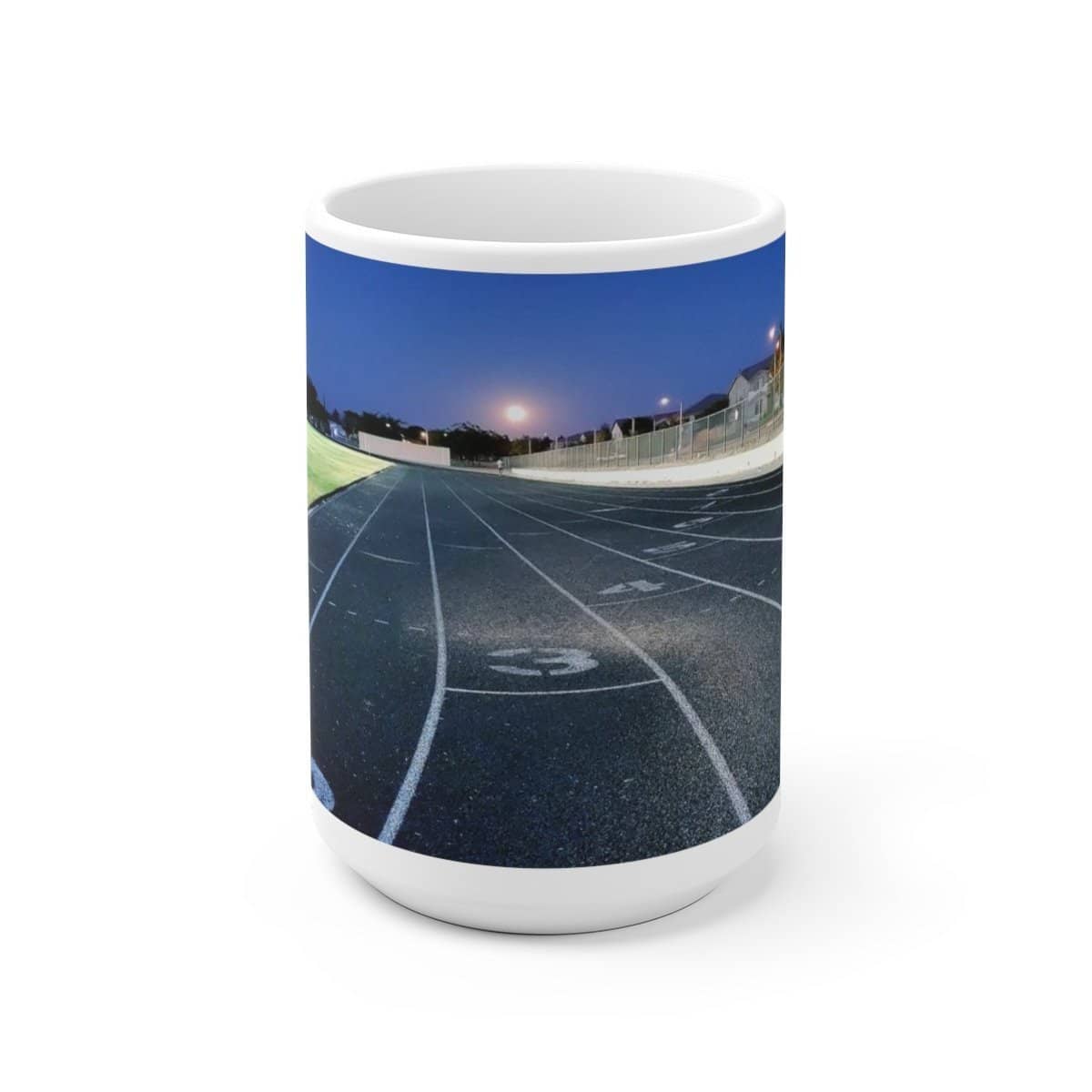 Quarter Mile Track White Ceramic Mug (11oz or 15oz) Mug (3063113941092)