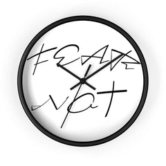 Wall clock "Fear Not" in 2 Frame Colors and 2 Hand Colors (4394316628062)