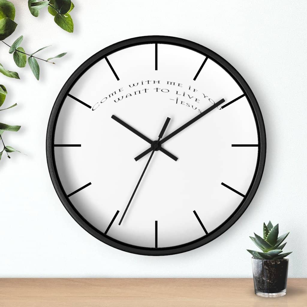 Wall Clock &quot;Come with Me&quot; (6096243392704)