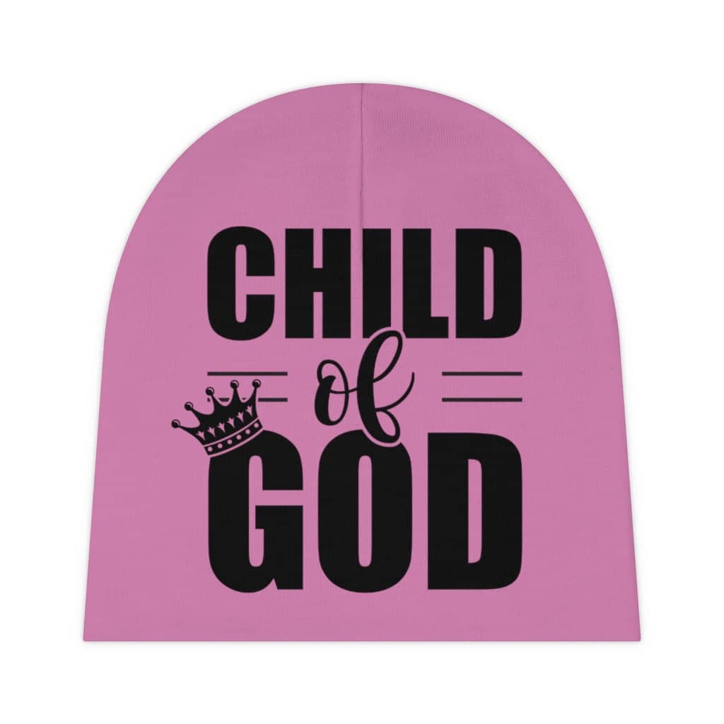 Baby Beanie &quot;Child of God&quot; pink