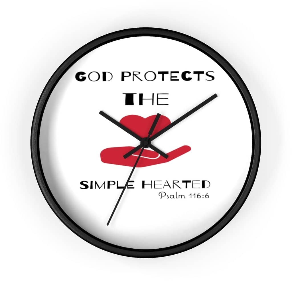 Wall Clock "God Protects the Simple Hearted" (3329333198948)