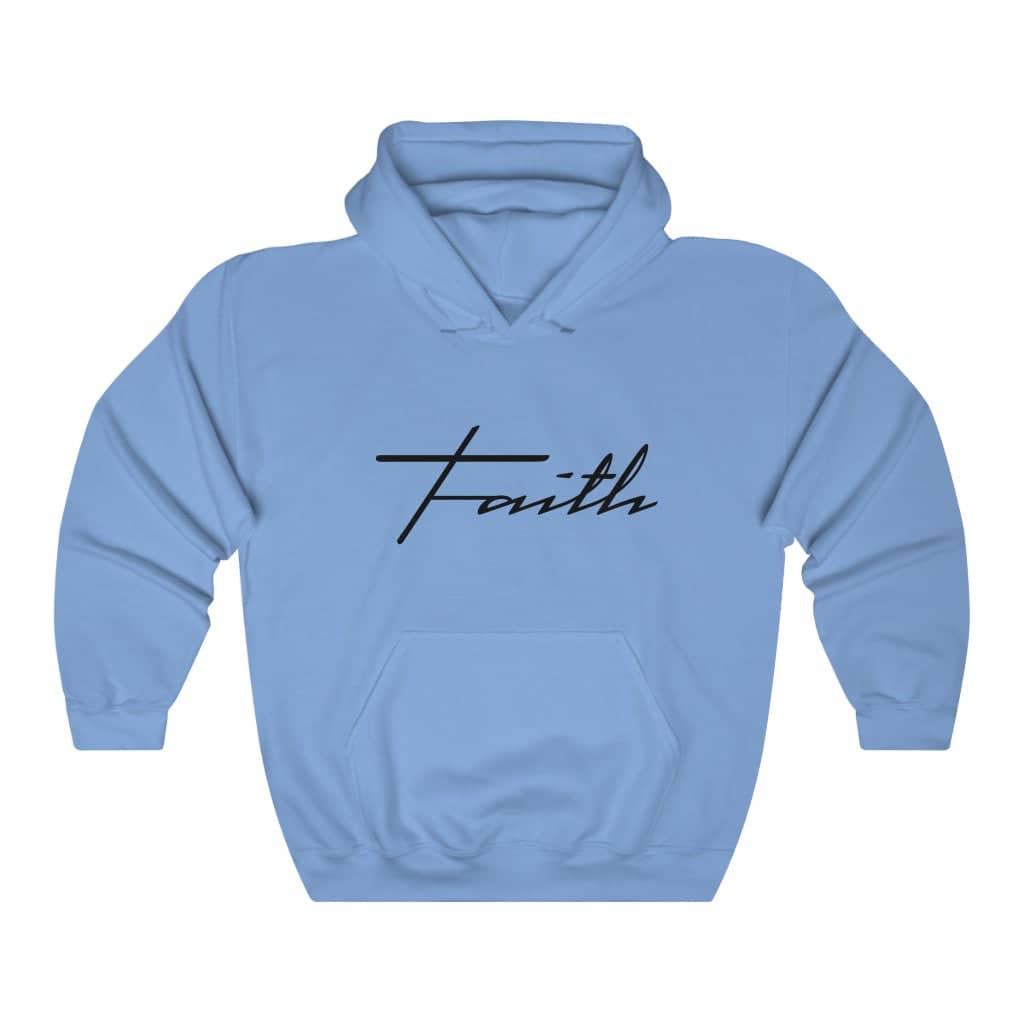 Heavy Blend Hoodie Sweatshirt "Faith Cross"