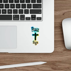 Holographic Die-cut Stickers "Peace Sign"