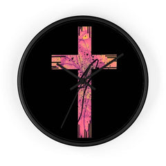 Wall Clock Pink Cross (3083275108452)