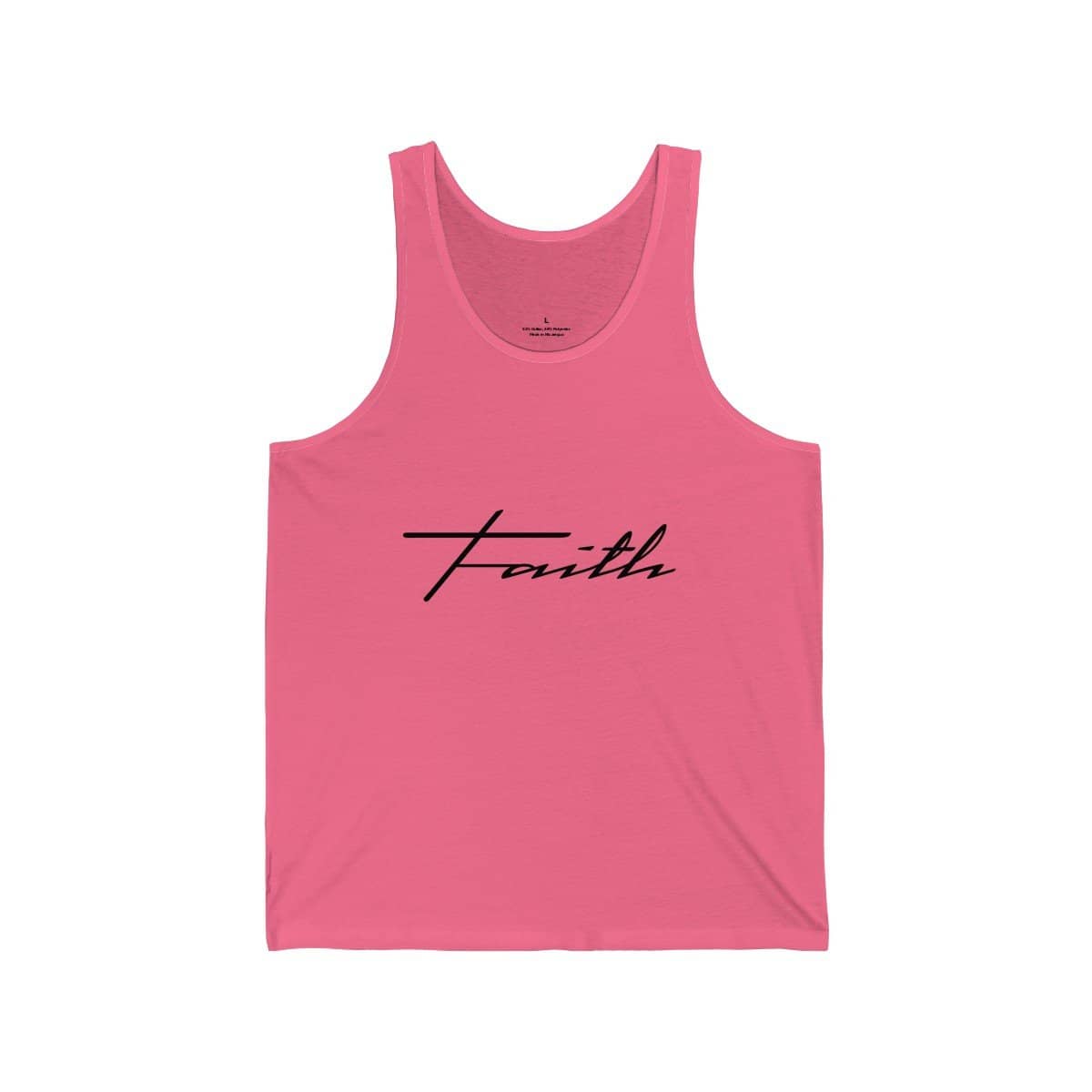 Bella &amp; Canvas 3480 Jersey Tank &quot;Faith&quot; in 17 Colors and 6 Sizes (3323161673828)