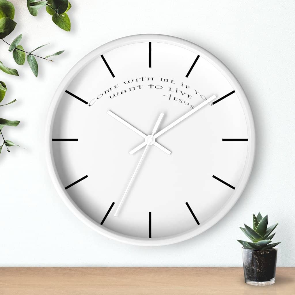 Wall Clock &quot;Come with Me&quot; (6096243392704)