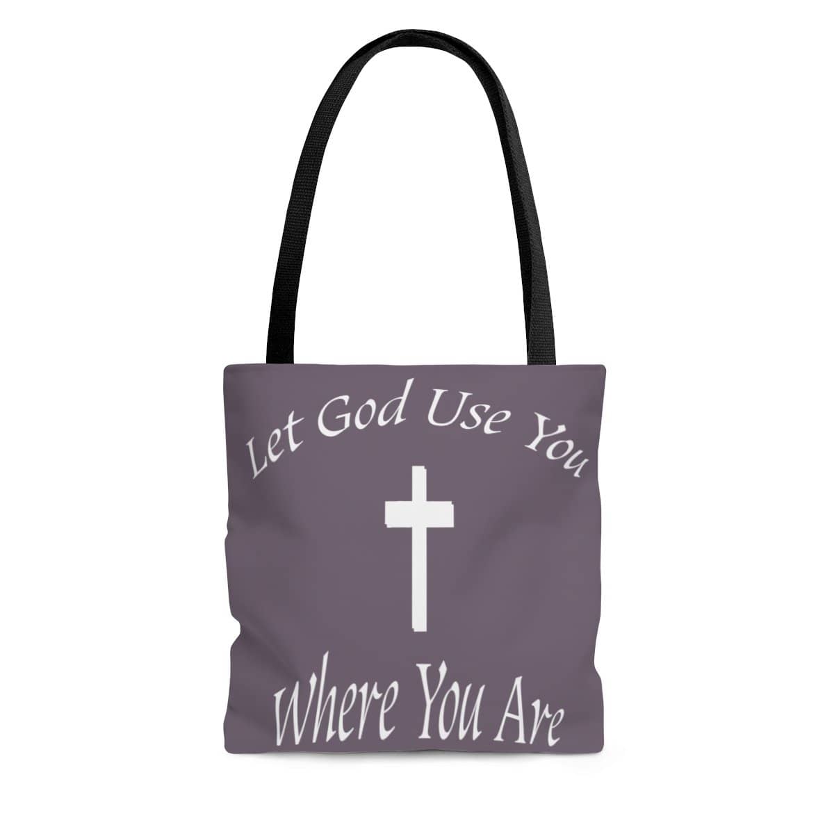 AOP Tote Bag &quot;Let God Use You&quot; in 3 Sizes (3931393949790)