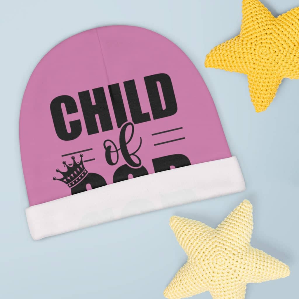 Baby Beanie &quot;Child of God&quot; pink
