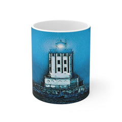 White Ceramic Mug Angels Gate Lighthouse 110z or 15oz Mug (3080965685348)