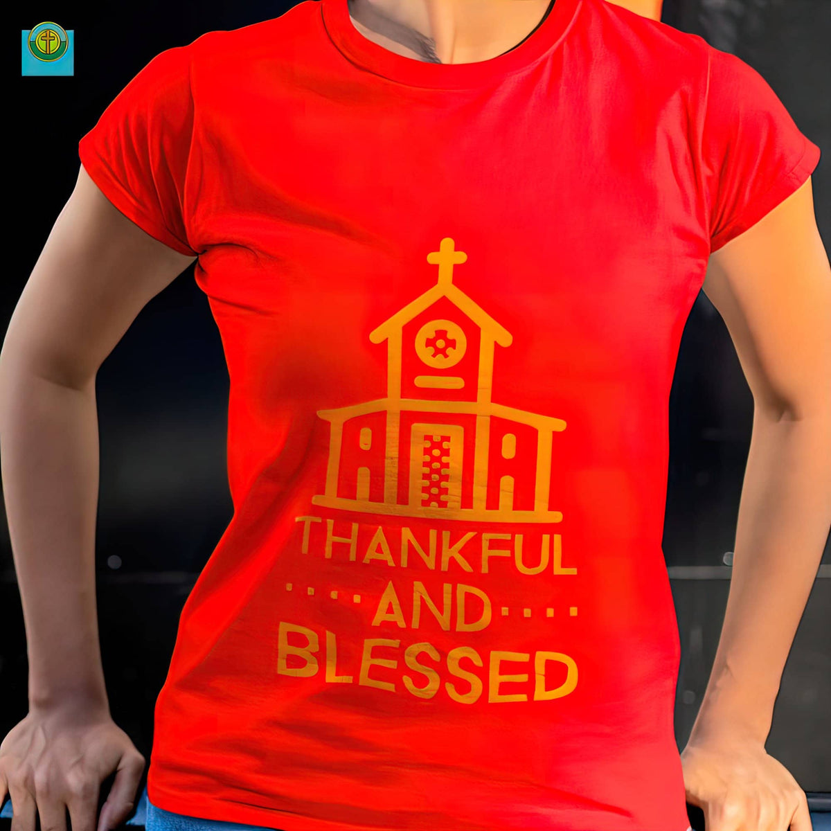 Bella &amp; Canvas Ladies Favorite T-Shirt &quot;Thankful and Blessed&quot;