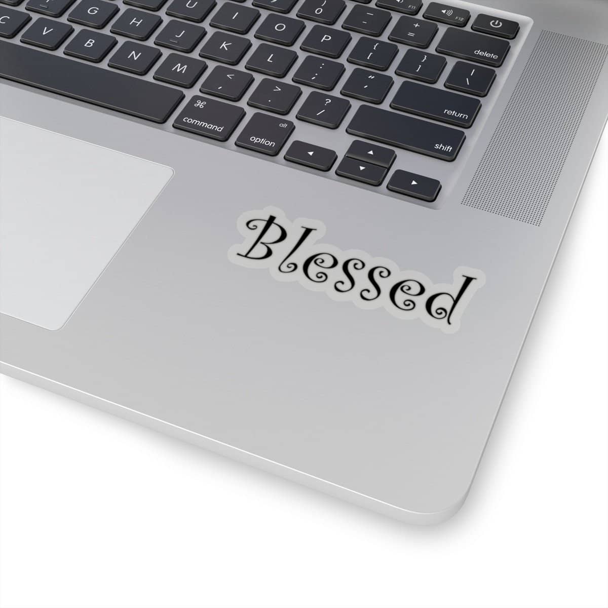 Kiss-Cut Stickers "Blessed" White or Transparent Background in 4 Sizes (3475854524516)