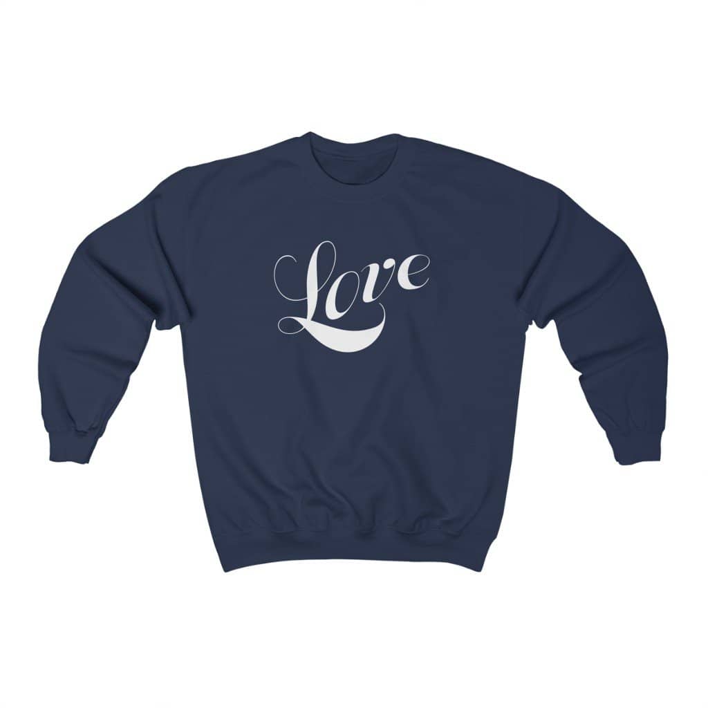 Heavy Blend™ Crewneck Sweatshirt "Love" white font (4755212664926)