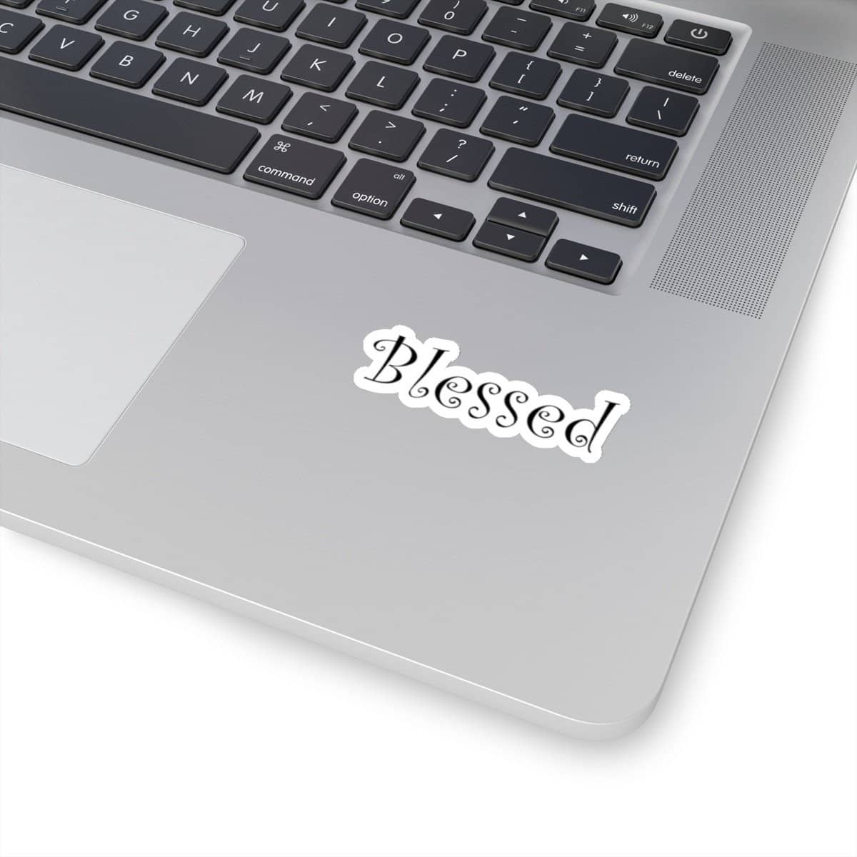Kiss-Cut Stickers "Blessed" White or Transparent Background in 4 Sizes (3475854524516)