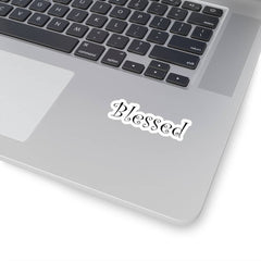 Kiss-Cut Stickers "Blessed" White or Transparent Background in 4 Sizes (3475854524516)