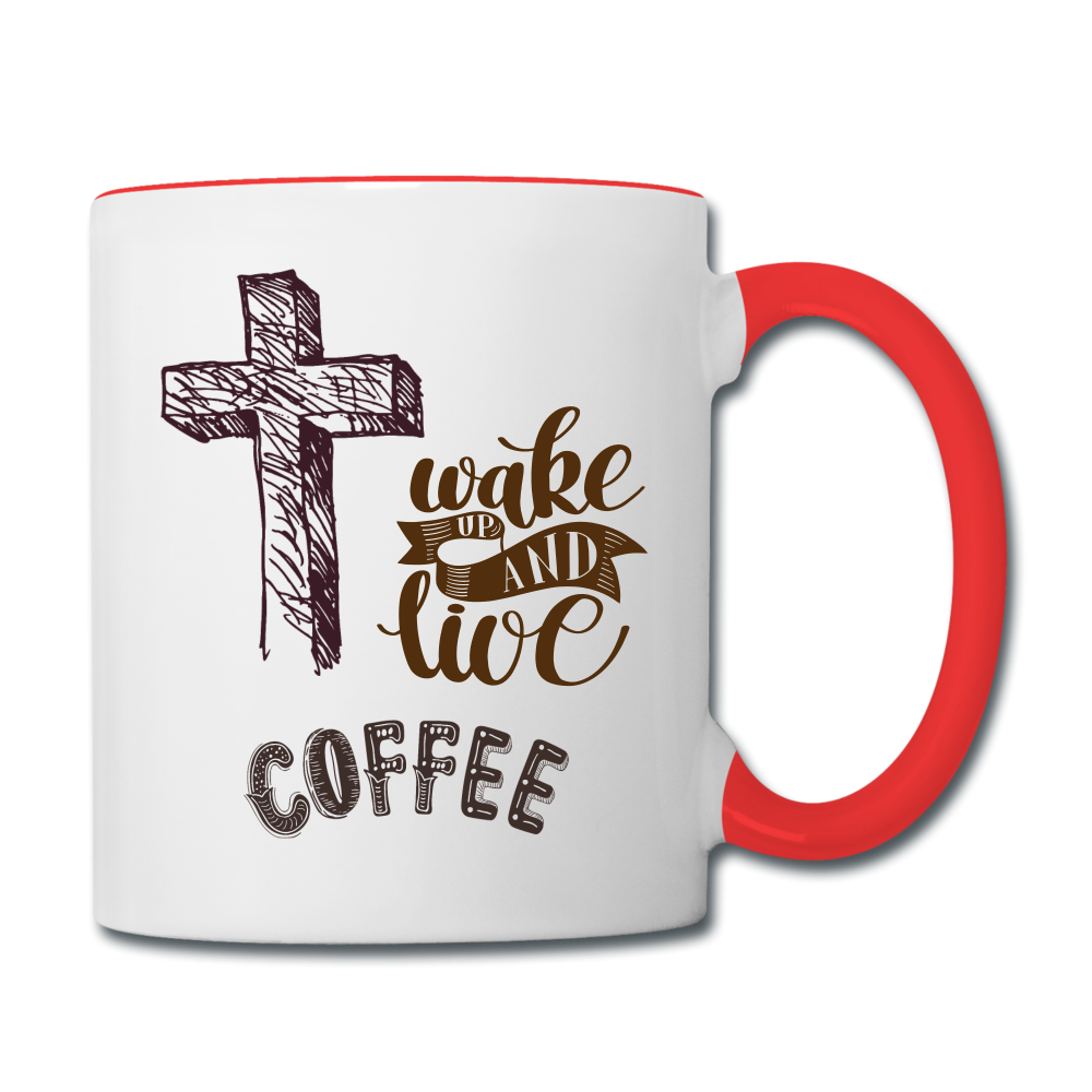 Coffee Mug Wake up and Live Contrast Coffee Mug (2850709667940)